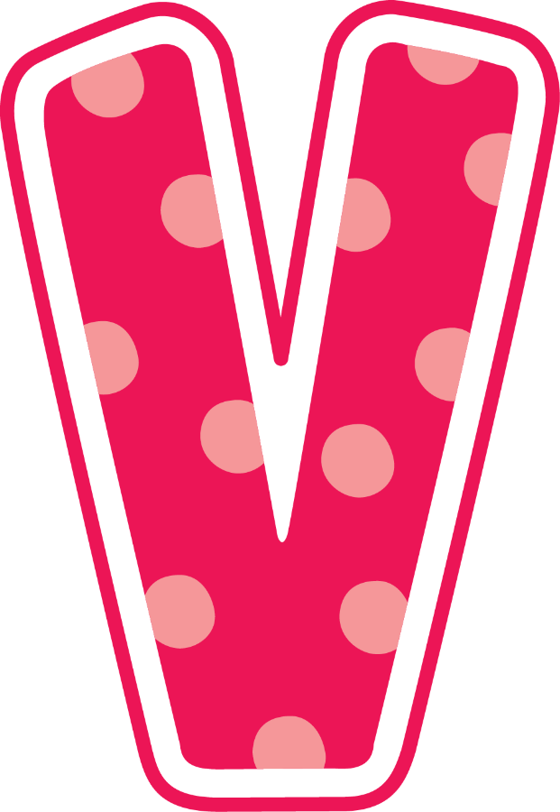Letter Clipart Polka Dot - Letras Decoradas Para Imprimir (621x900), Png Download