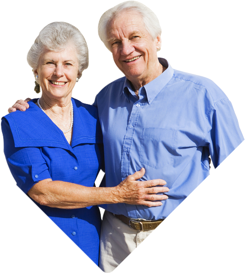 Smiling Elderly Couple - Couple (635x635), Png Download