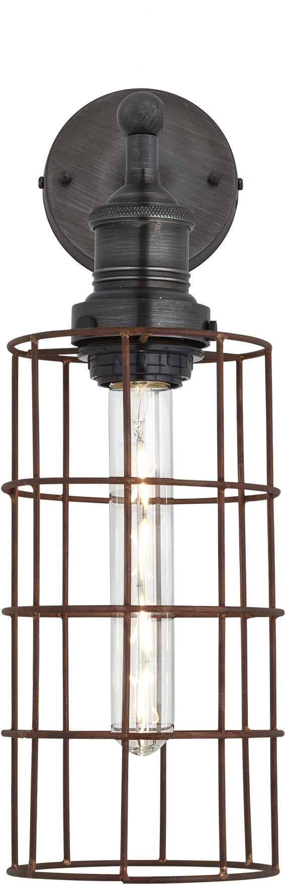 Brooklyn Rusty Cage Wall Light - Sconce (2048x2048), Png Download