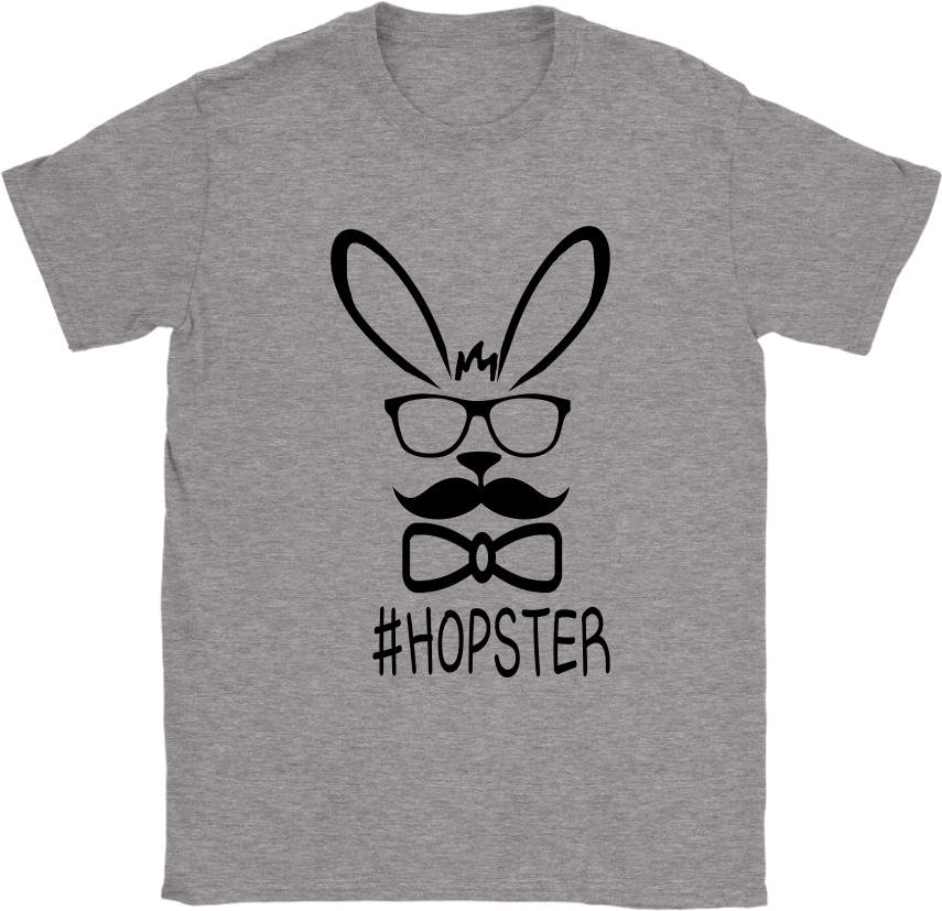 Cute Hopster Rabbit With Glasses Hipster Bunny Mustache - T Shirt Red White And Blue Eagle (1024x1024), Png Download
