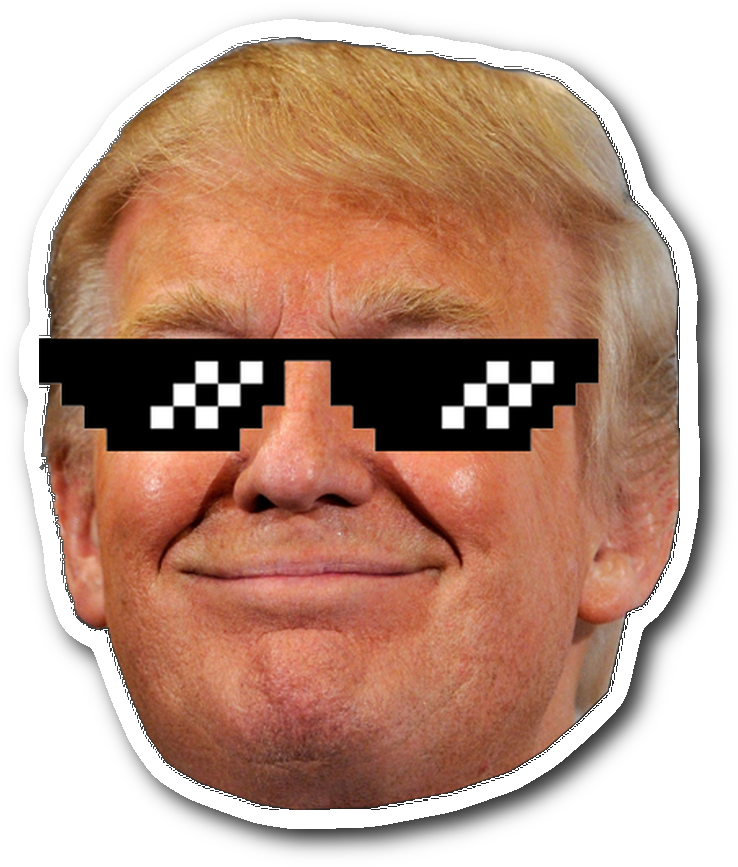 Trump Thug Life Sticker - Senior Citizen (1064x1064), Png Download