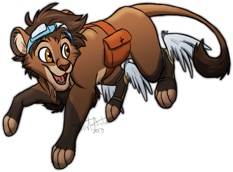Lion - Cartoon (920x677), Png Download