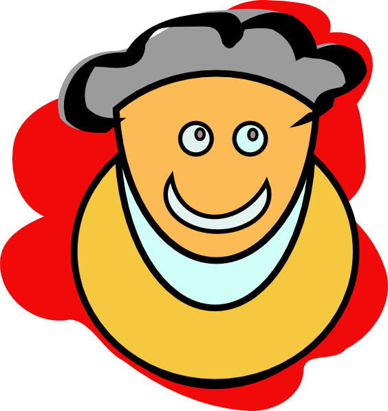 Smiling Cartoon Man Svg Clip Arts 564 X 597 Px (564x597), Png Download