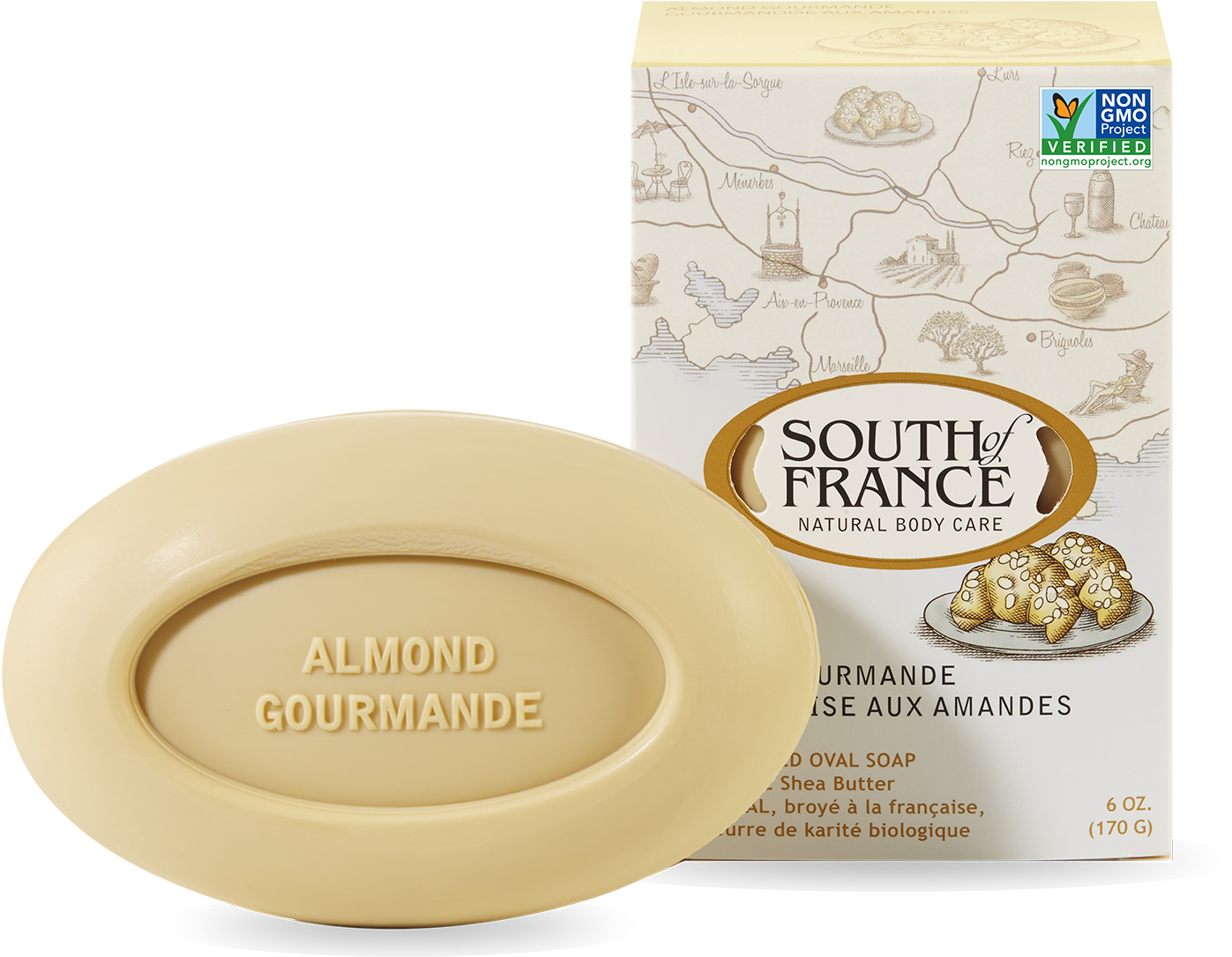 Bonjour - South Of France Soap Almond (1500x1500), Png Download