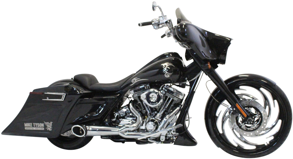 Havoc Motorcycles Iron Flight Mike Tyson Special Edition - Two Brothers Exhaust Street Glide (1100x733), Png Download