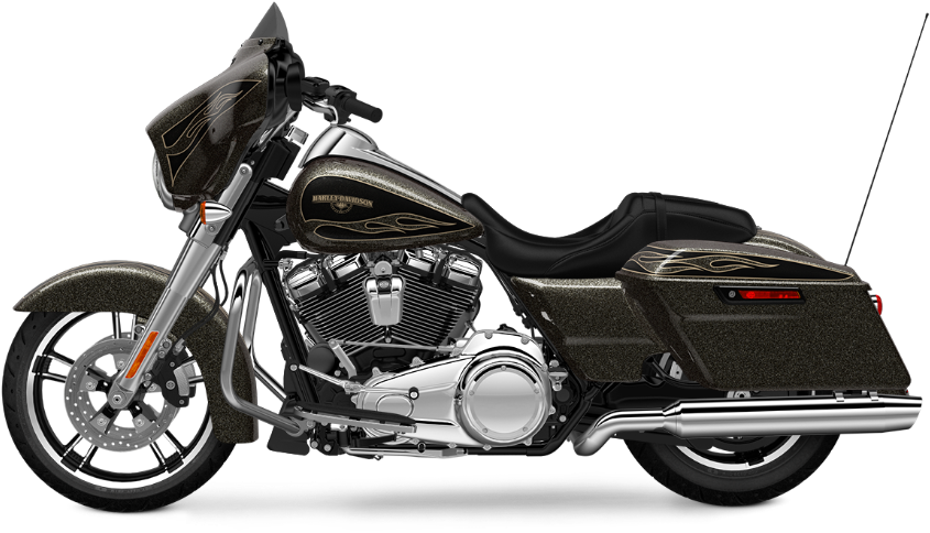 2017 Street Glide Special Black Gold Flake - 2017 Harley Davidson Street Glide Vivid Black (973x675), Png Download