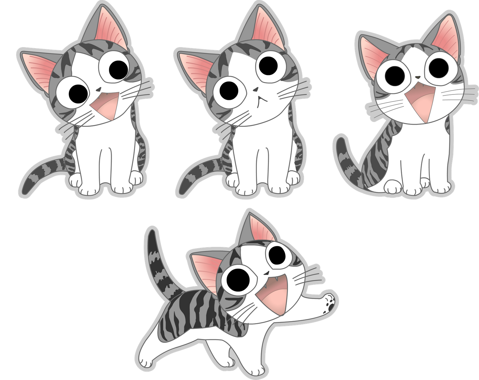 Gatos Anime Png - Chi's Sweet Home Png (1600x1271), Png Download