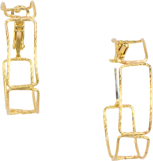 John Wind Rectangle Hoop Earrings - Earrings (1127x1127), Png Download