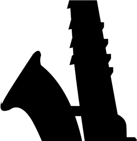 Saxophone Clipart Silhouette - Illustration (640x480), Png Download