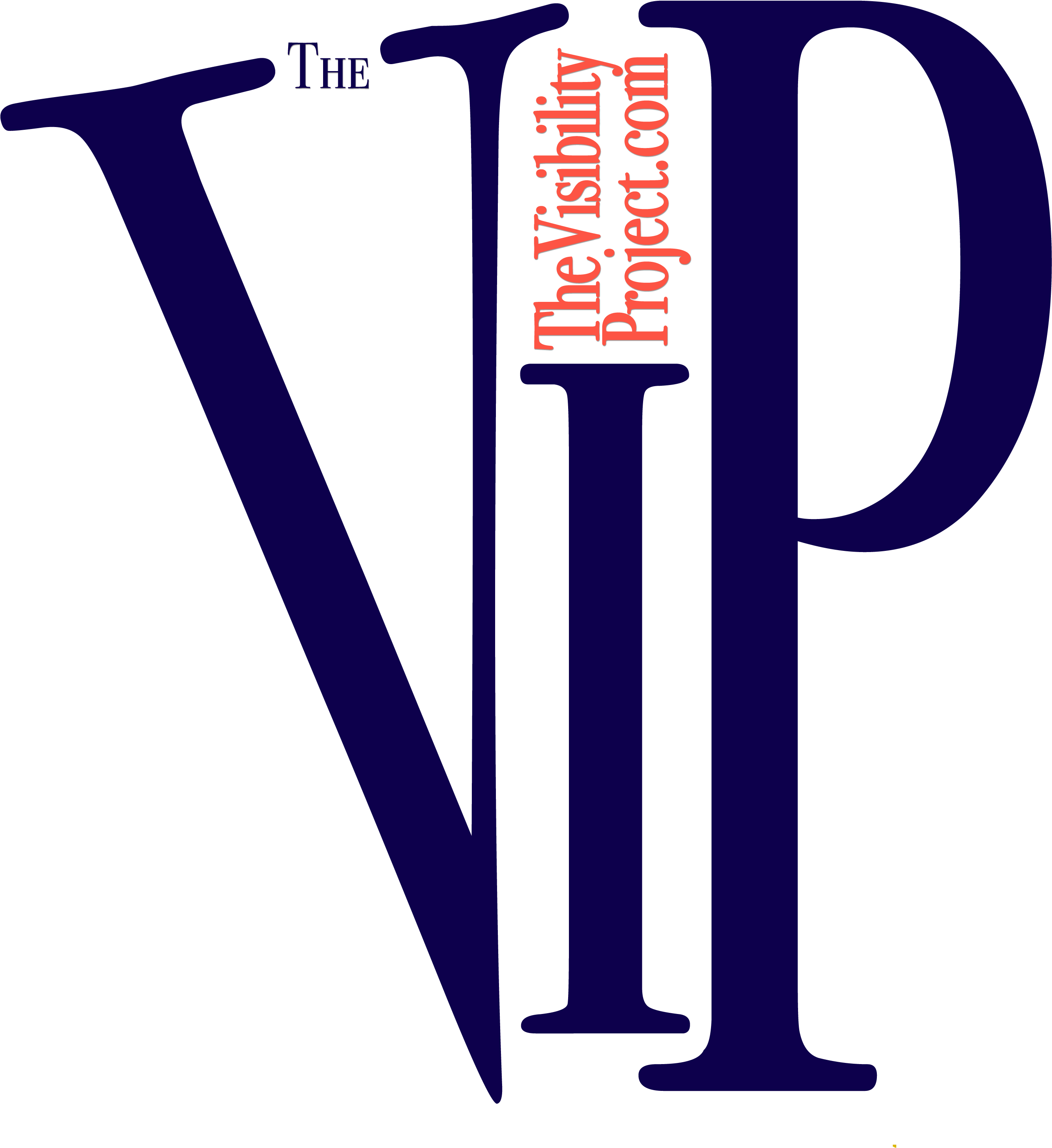 The Vip Logo Blue On White [logo Only] - Calligraphy (3162x3162), Png Download
