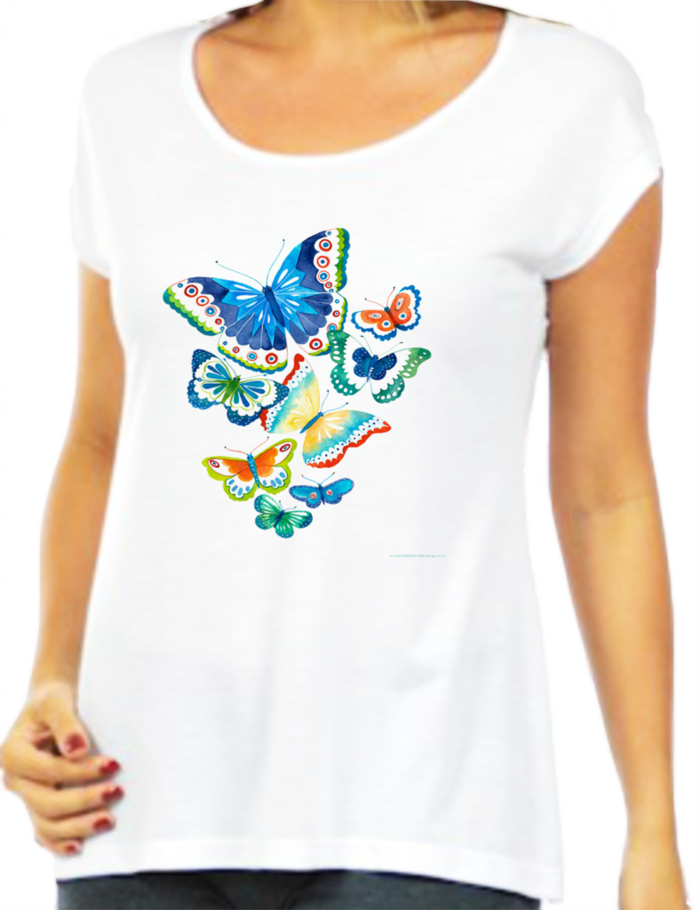 Borboleta Colorida Pro Site 1 - Drawing Art Watercolor Butterfly (788x1024), Png Download