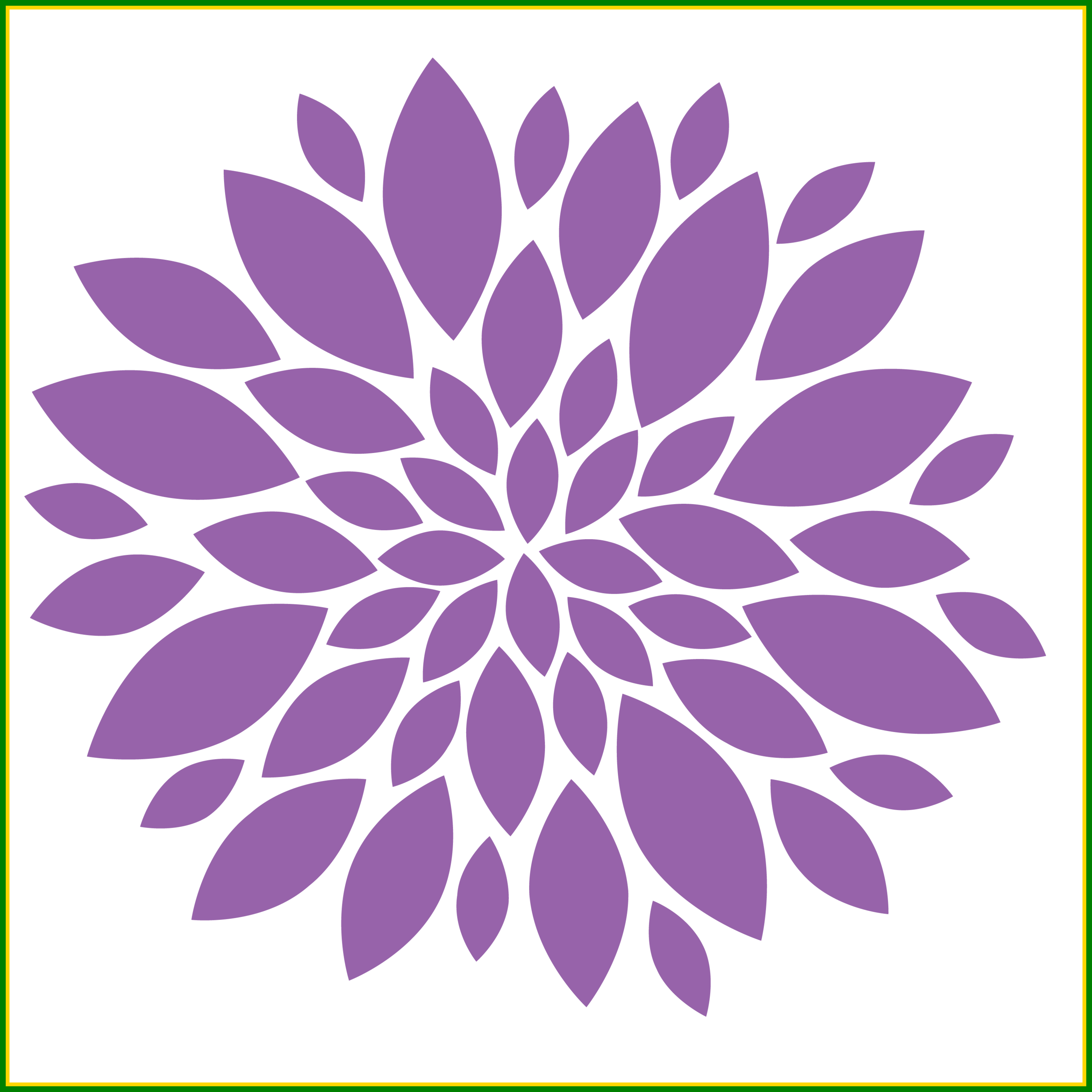 Dahlia Clipart Bunga - Black And White Flower Clipart Png (2900x2900), Png Download