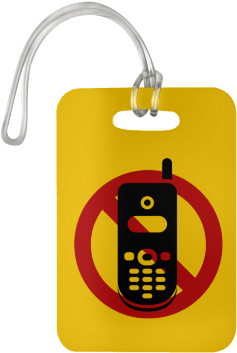 Un5503 Reminder Tag / No Cell Phone Use Durable Plastic - Bag Tag (720x720), Png Download