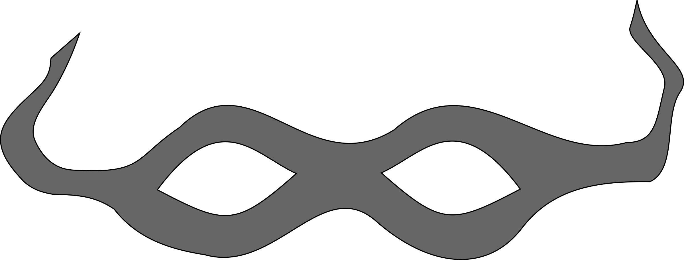 This Free Icons Png Design Of Thief Mask (2400x912), Png Download