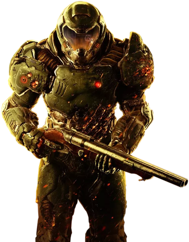 Doomguy Render - Me Listening To Modern Pop Music Are No Good (675x782), Png Download