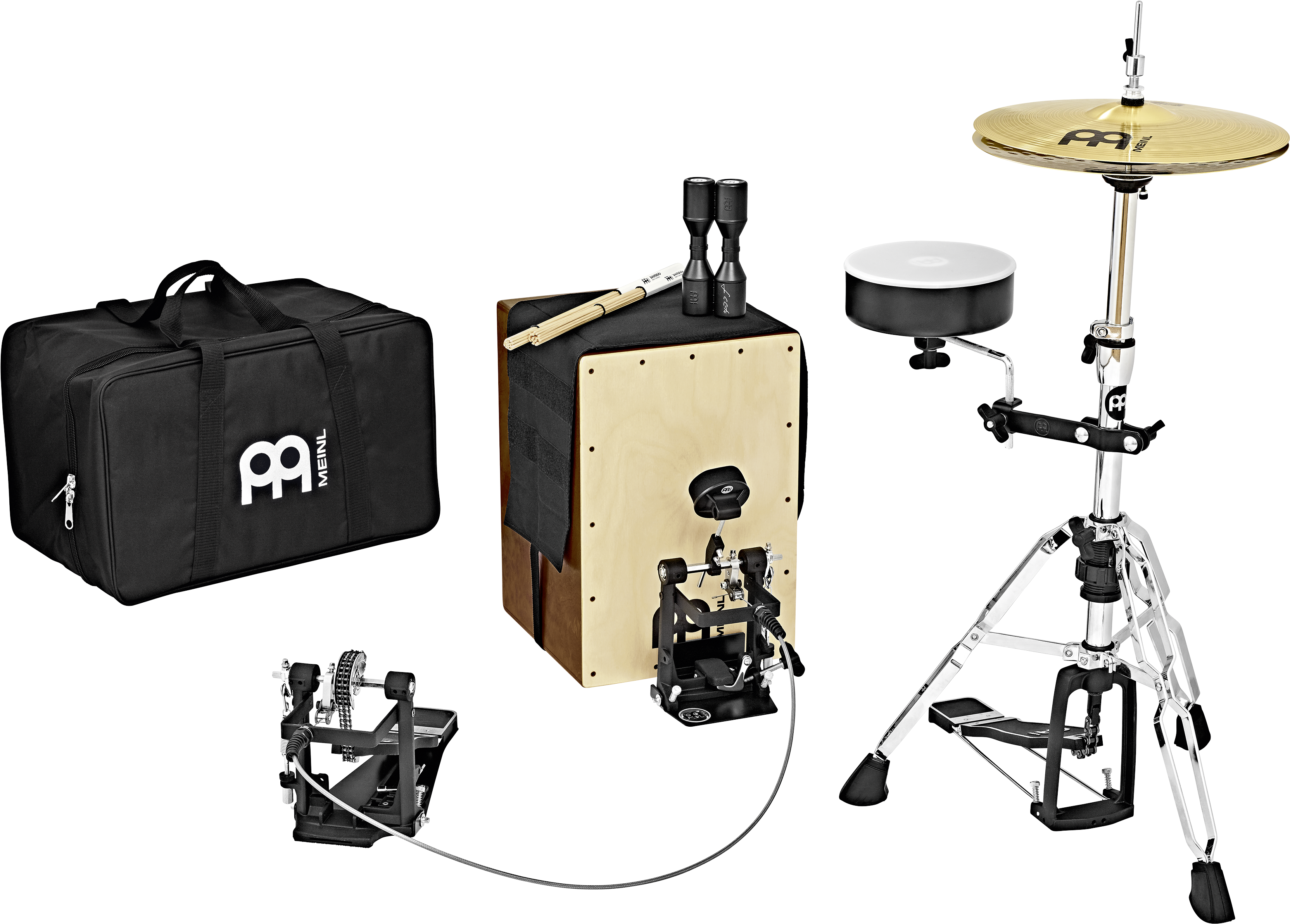 Cajon Drum Set - Meinl Cajon Drum Set Caj-drumset (3600x2705), Png Download