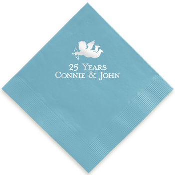Cupid Foil Pressed Napkins From Giftsin24 Ship In 24 - Facial Tissue (351x351), Png Download
