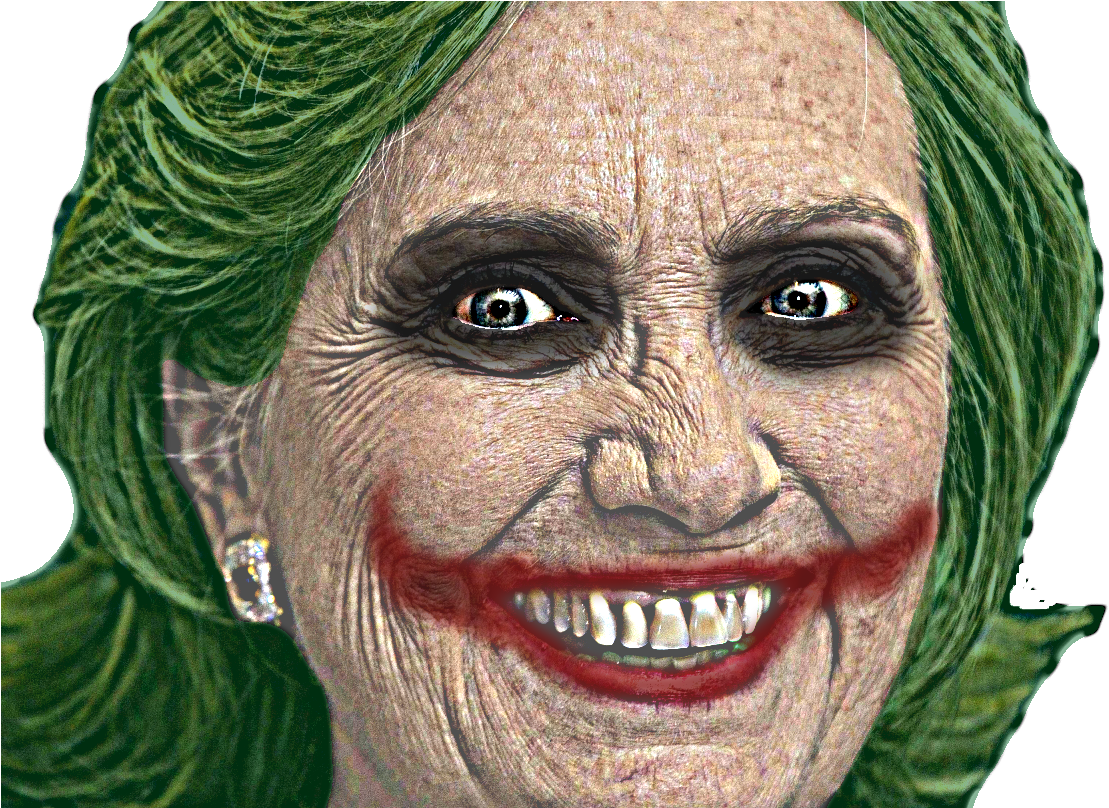 Hill The Joker - Transparent Hillary Clinton Face (1200x807), Png Download
