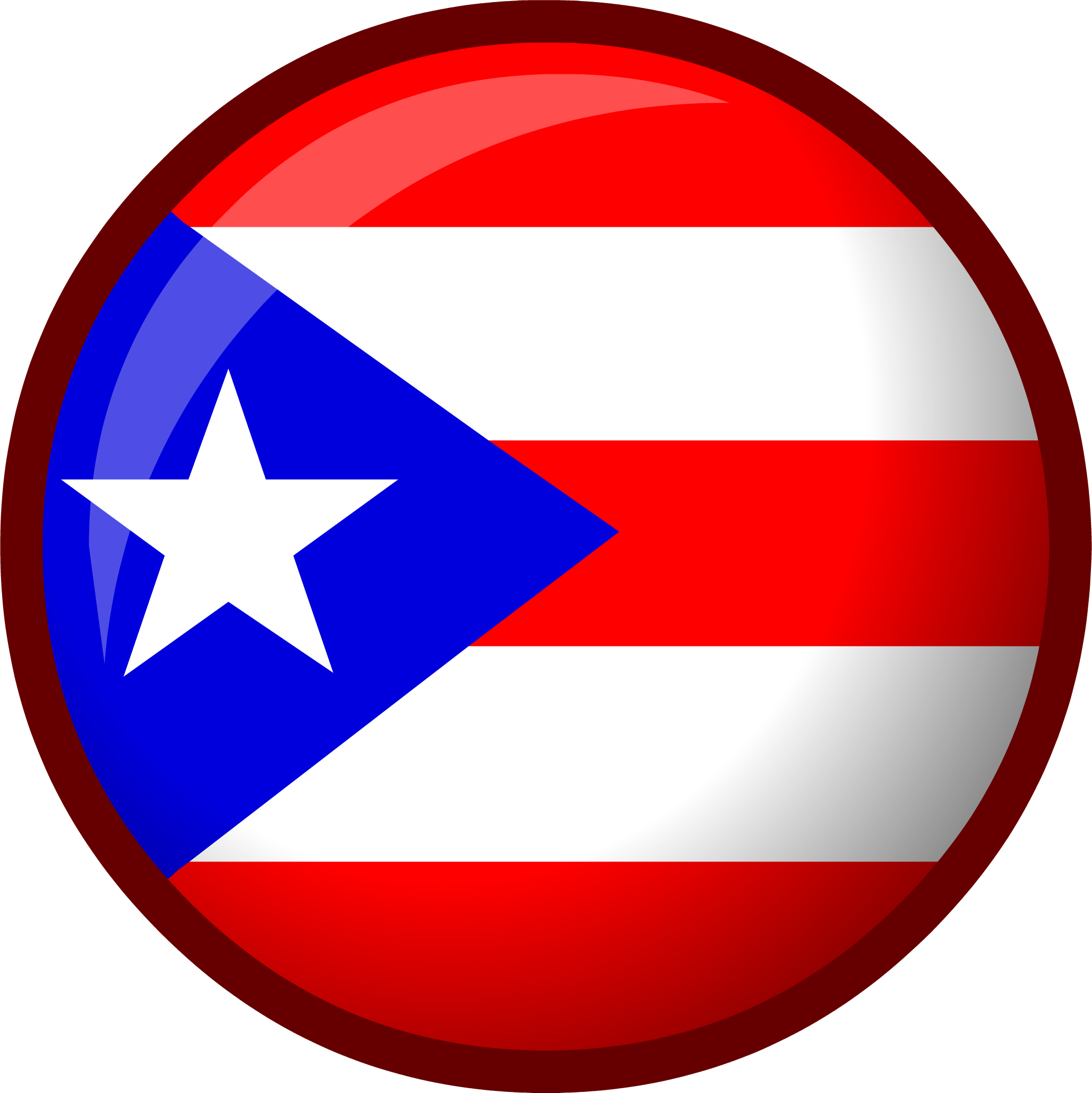 Puerto Rico Flag - Puerto Rico Flag Circle (741x742), Png Download