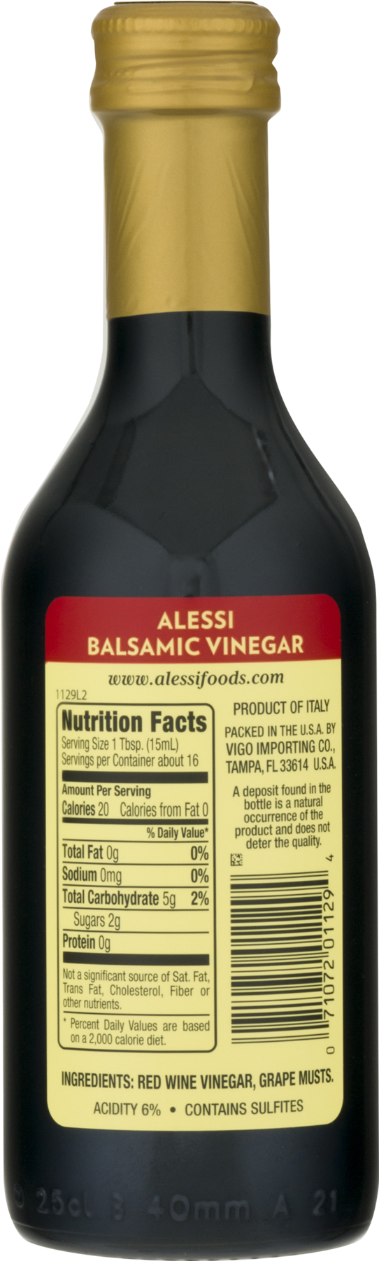 Alessi Balsamic Vinegar - 8.5 Fl Oz Bottle (1800x1800), Png Download
