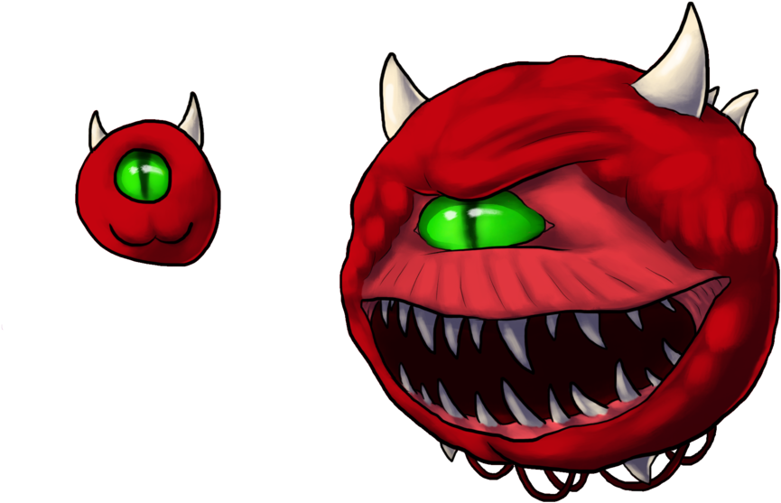 3460386 - Cacodemon Transparent (1024x644), Png Download