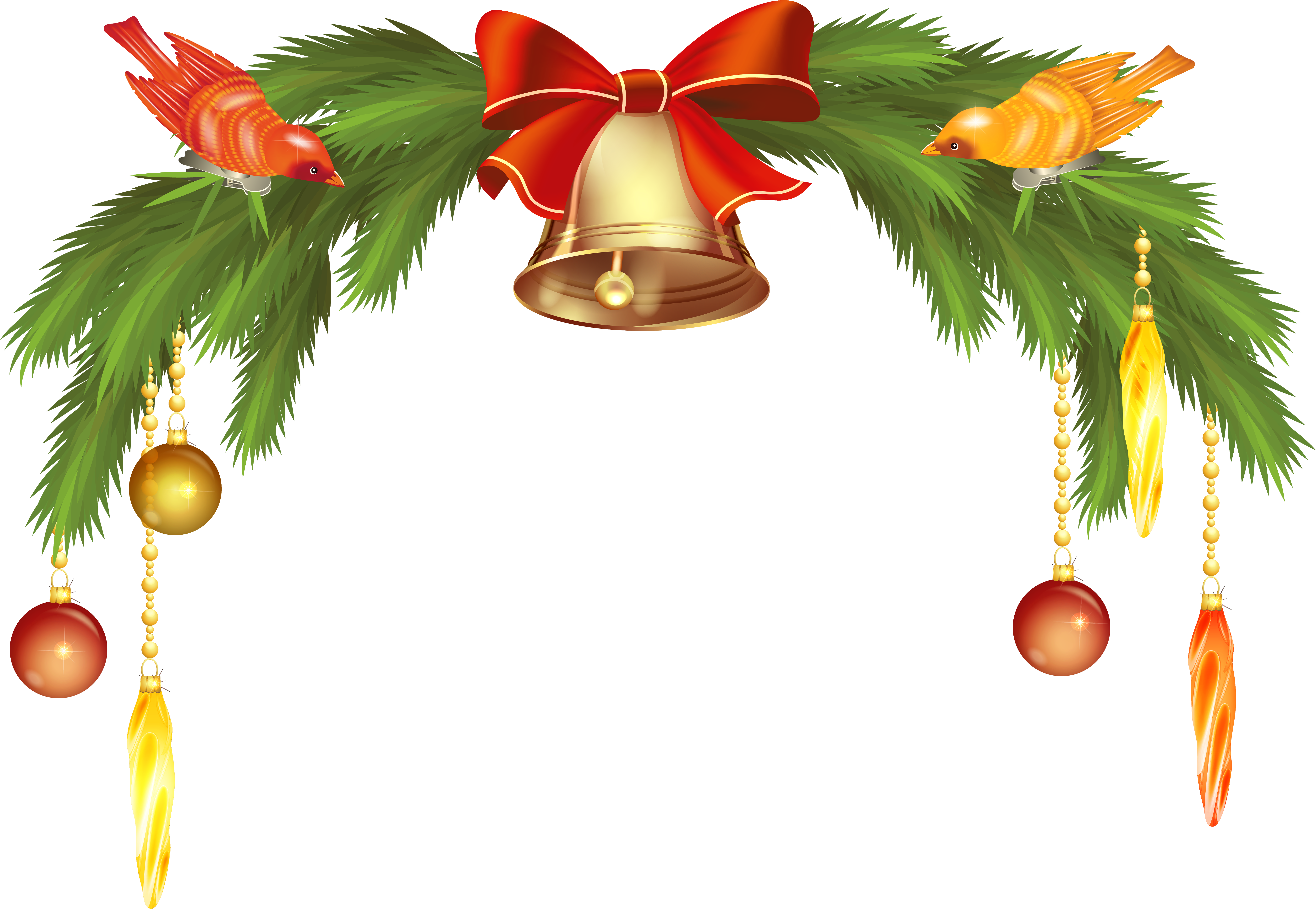 Christmas Bell Png Imàge (6972x4895), Png Download