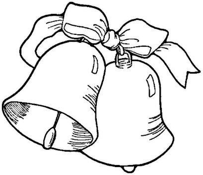 Clipart Freeuse Collection Of Christmas Png High Bells - Christmas Bells Png Black And White (409x352), Png Download