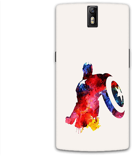 Water Color Captain America Oneplus 1 Mobile Case - Captain America Water Paint (600x600), Png Download