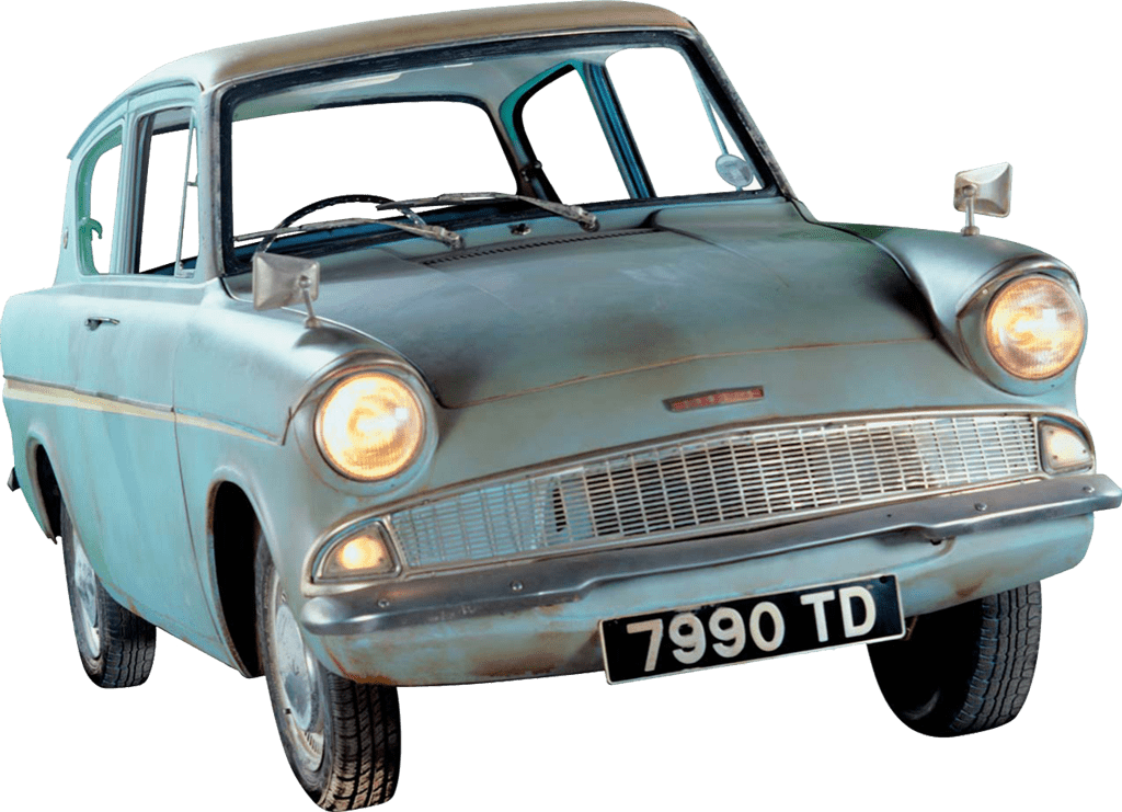 Harry Potter Flying Car - Harry Potter Flying Ford Anglia (1024x741), Png Download