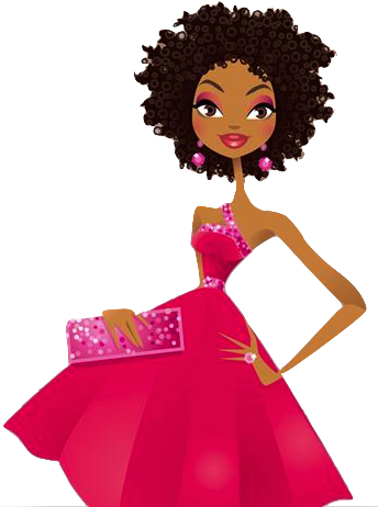 The Social Chix Collective - Free Black Girl Illustration (351x469), Png Download