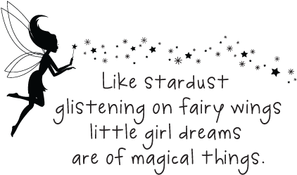Little Girl Dreams Stardust Wall Decal - Quotes For Girls Png (451x451), Png Download
