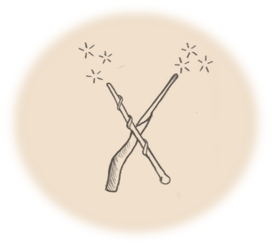 Crossed Wands By Kayla Perkinson - Harry Potter (literary Series) (890x802), Png Download