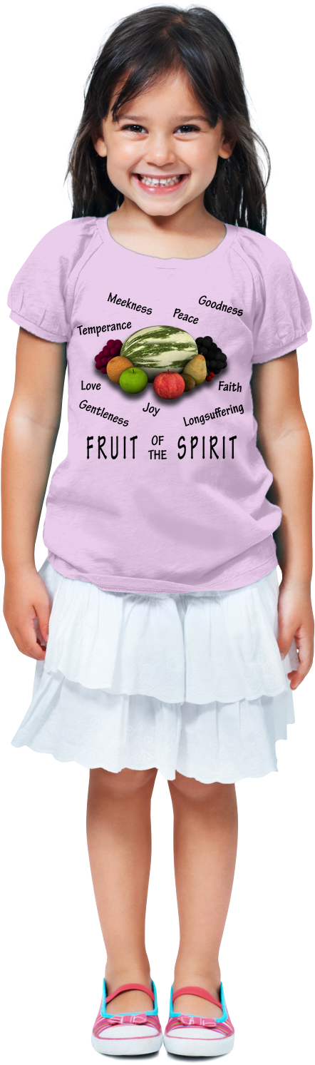 Fruit Of The Spirit Christian Tshirt - Girl (1200x1700), Png Download