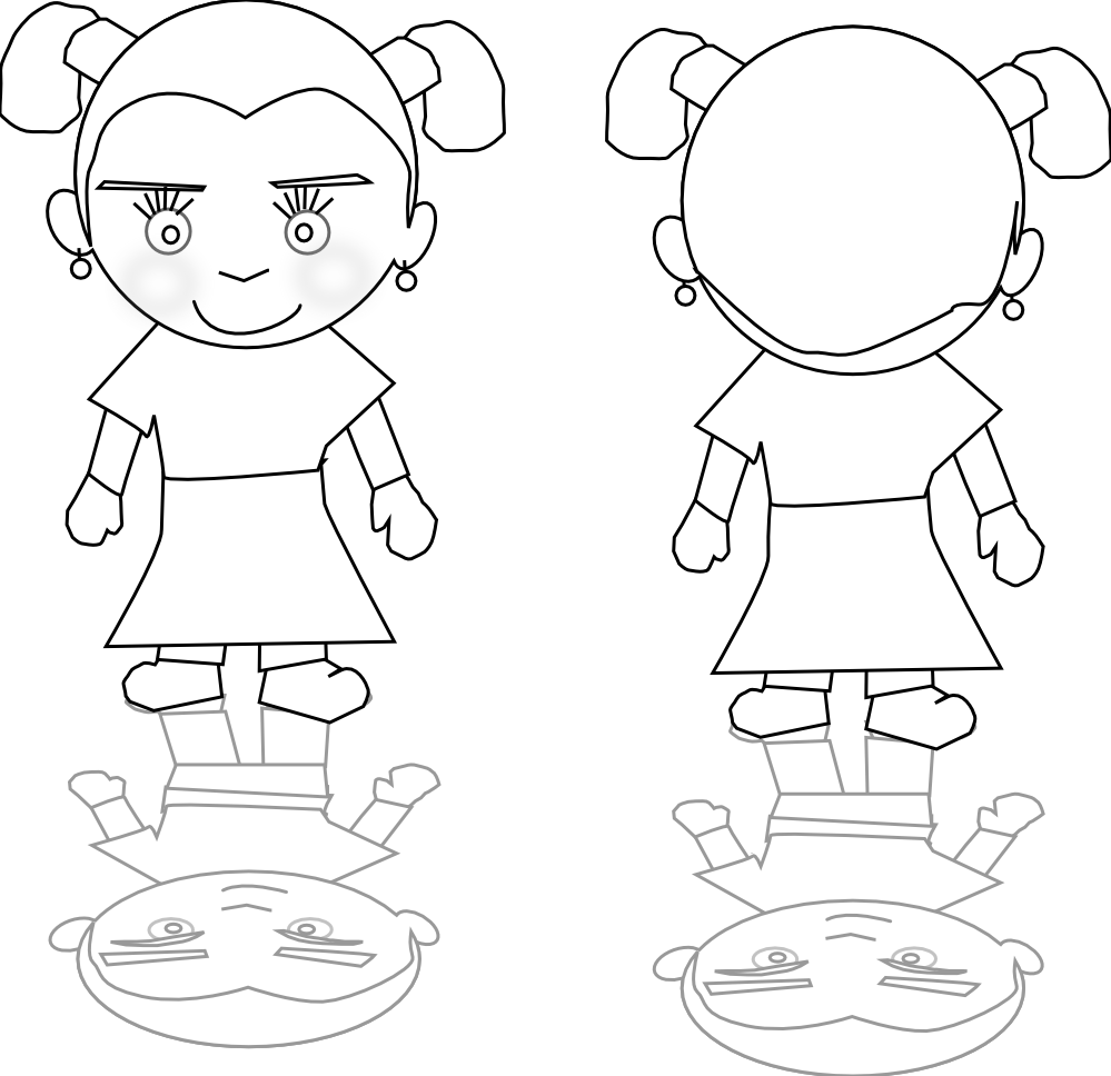 Black Girl Png Black White Line Art 999px 183 - Portable Network Graphics (999x968), Png Download