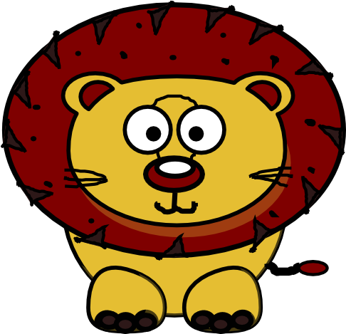 Baby Lion Clipart - Lion Clker (600x468), Png Download