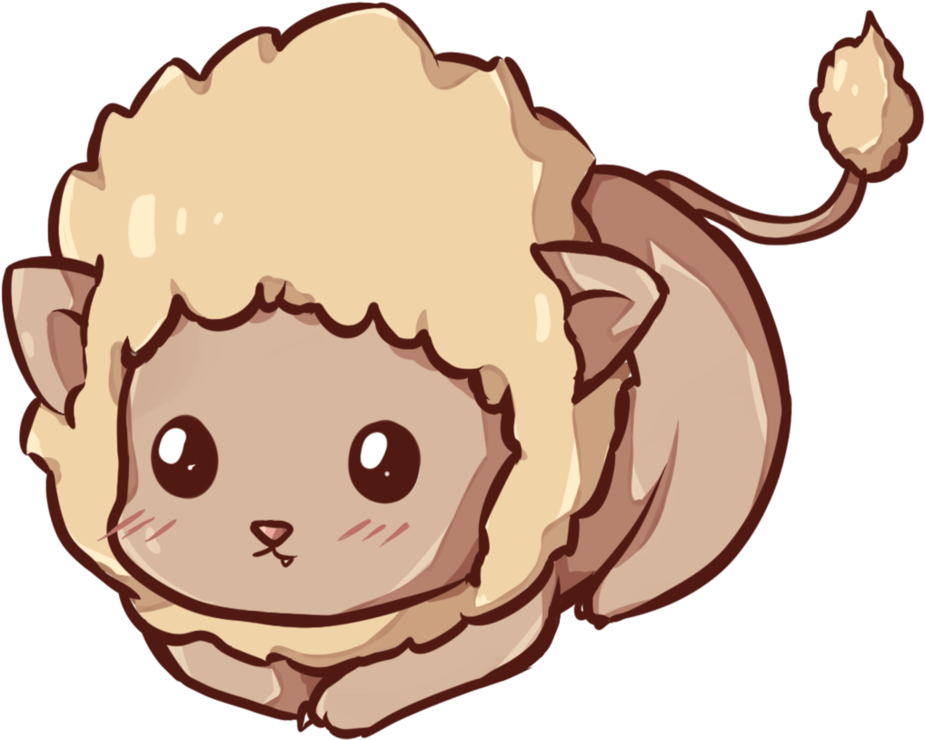 Kawaii Lion By Dessineka On Deviantart Clip Art Library - Kawaii Lion (894x894), Png Download