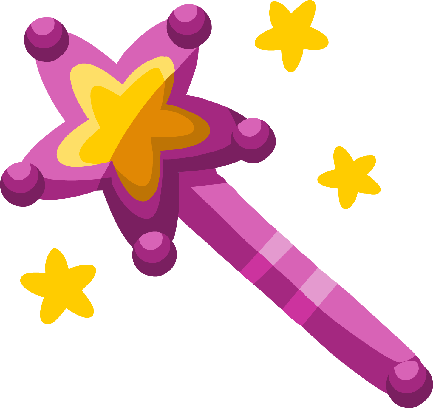 3 Free Magic Wand - Pink Magic Wand Png (1452x1368), Png Download