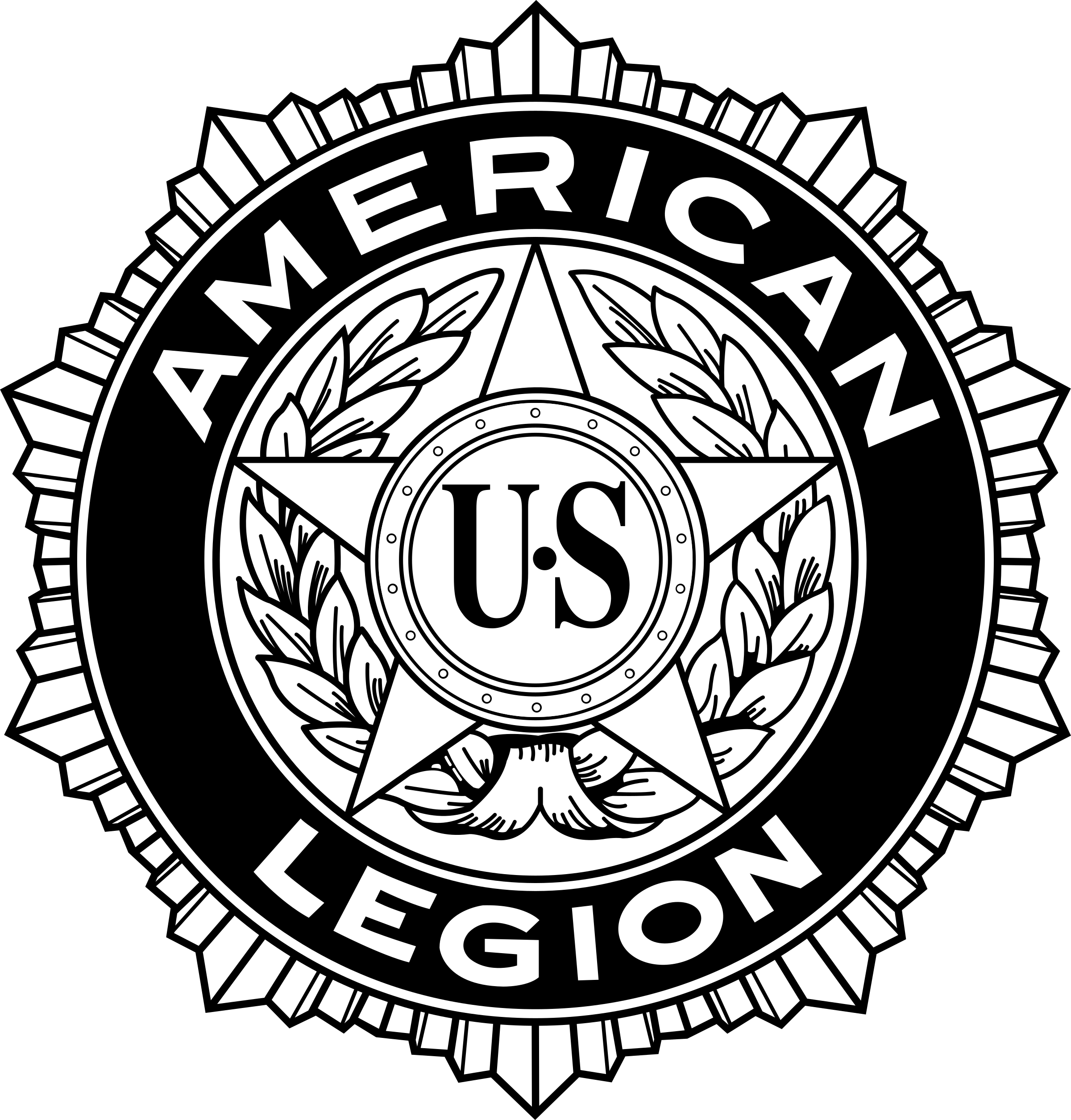 American Legion Logo Png Transparent - American Legion Logo White (2400x2510), Png Download