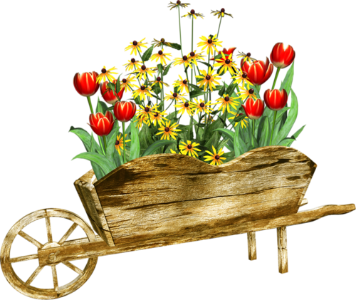 Krastulp015 - Brouette En Bois Dessin (500x421), Png Download