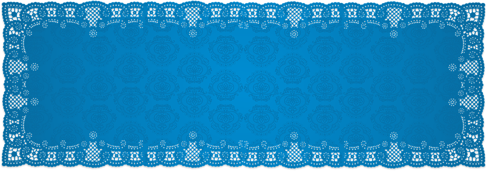 Lace Below Living Room Decoration Ornament - Lace Blue Png (967x340), Png Download