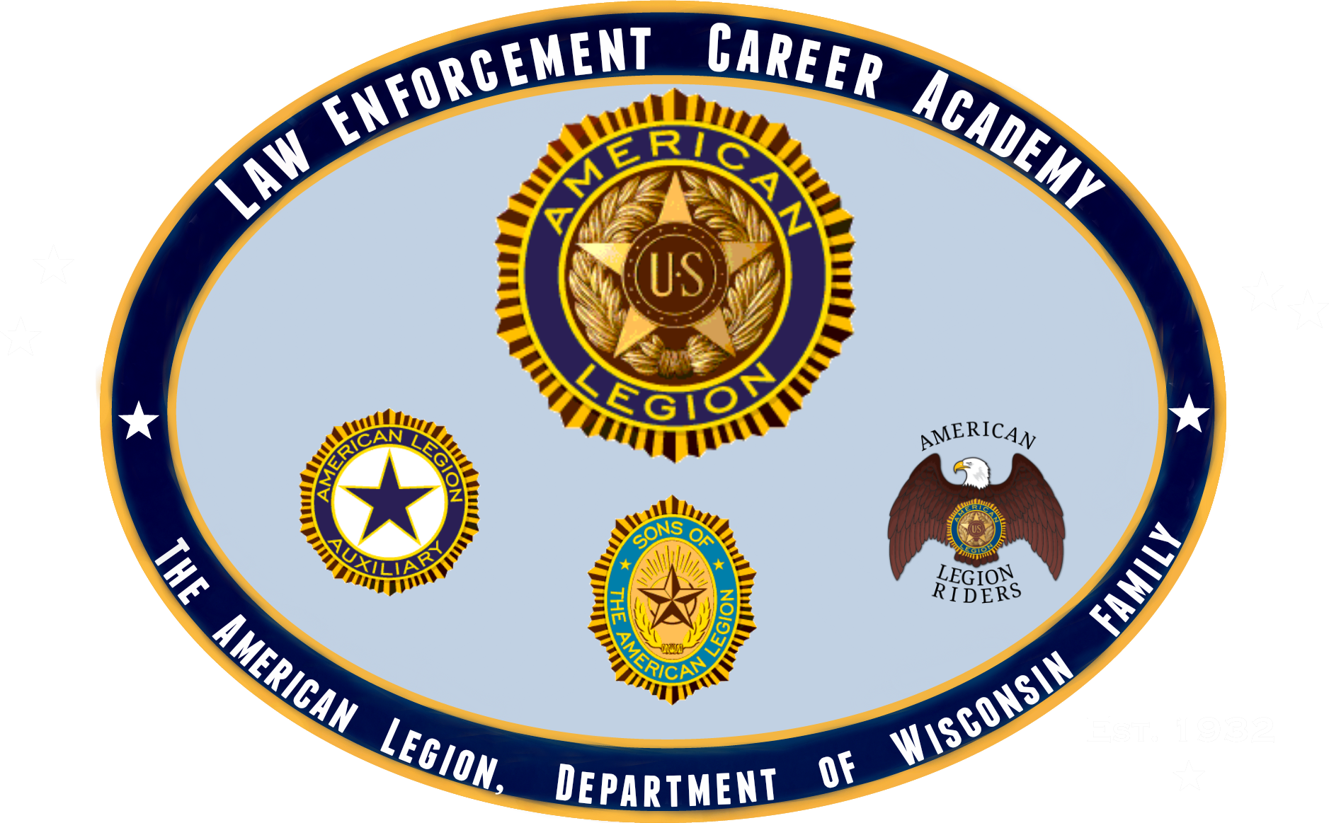 Wisconsin American Legion Law Enforcement Career Academy - American Legion Emblem (1877x1163), Png Download
