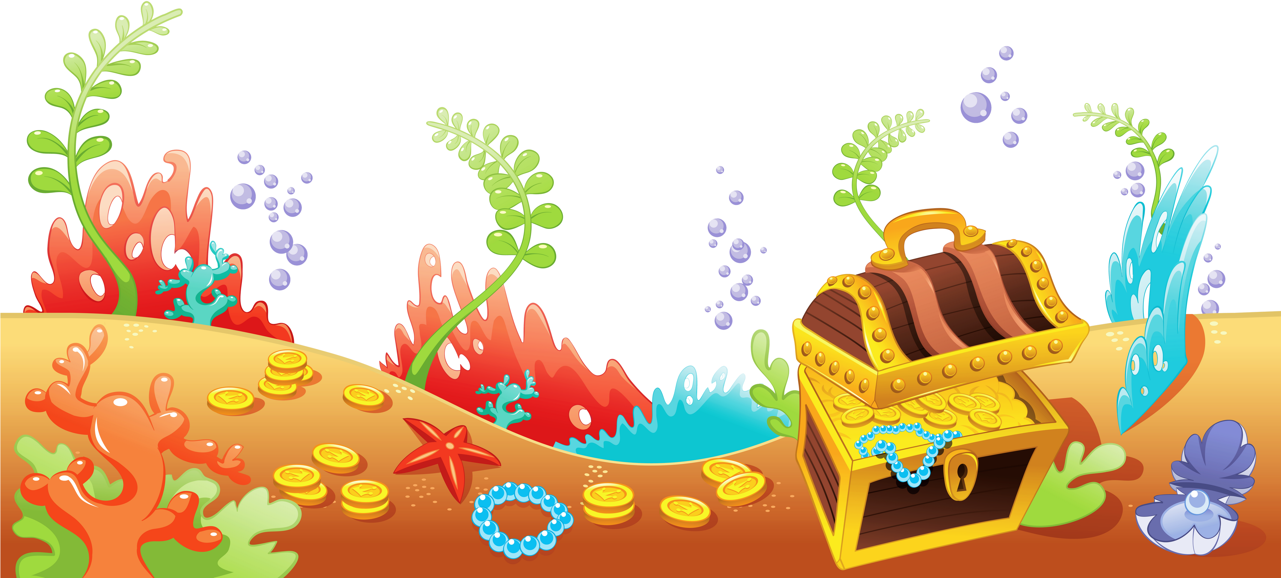 Graphic Library Stock Bottom - Under Sea Clipart Png (4273x2000), Png Download