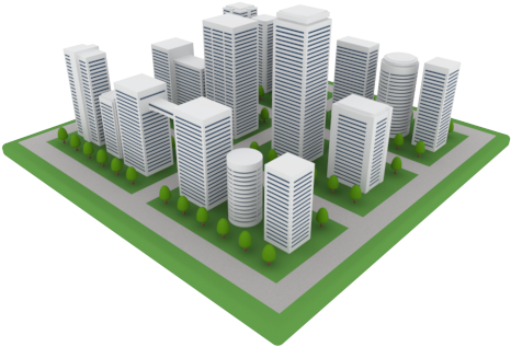 #3287215118, High-rise Buildings, Sea, - Buildings With Clear Background (500x400), Png Download