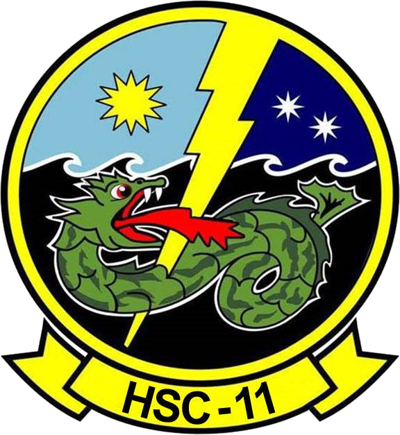 Helicopter Sea Combat Squadron 11 Insignia 2016 - Us Navy Hs 11 (576x627), Png Download