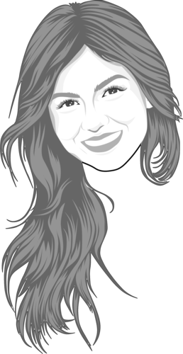 Victoria Justice Also Known As Victorious Caricate - Victoria Justice Caricature (258x500), Png Download