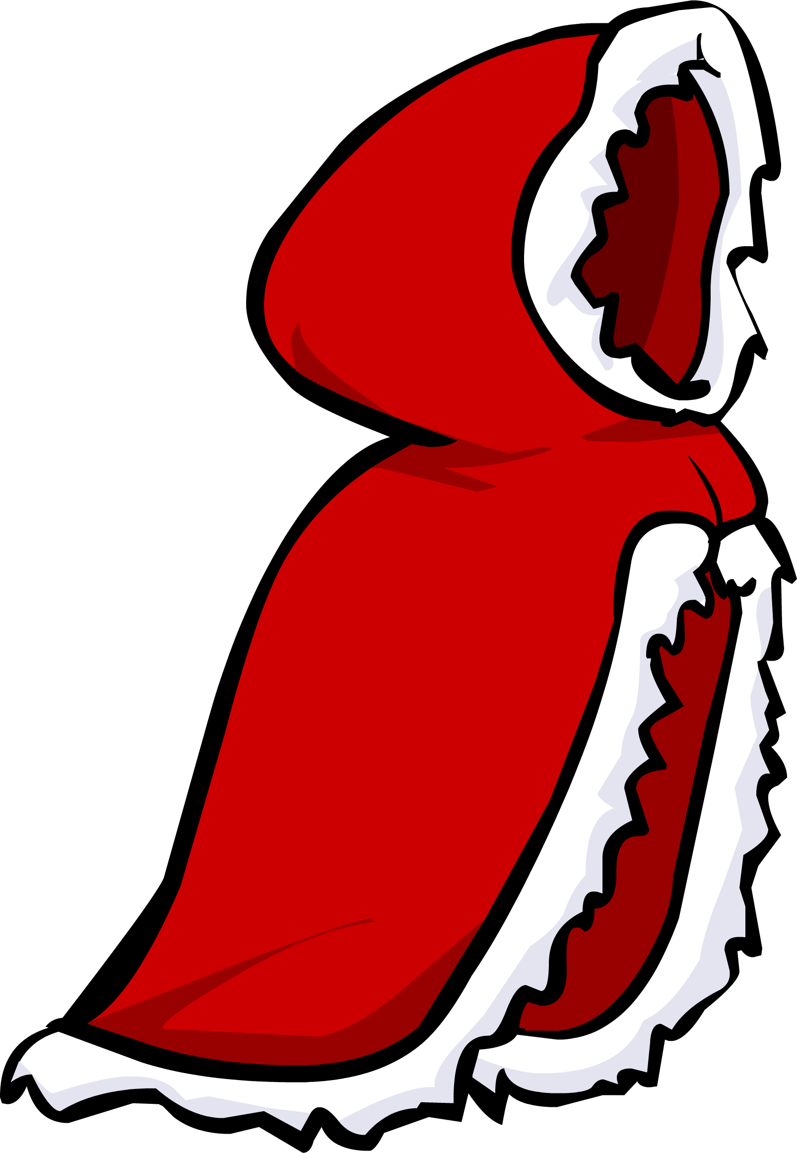 Wintercape - Club Penguin Red Hood (1606x2323), Png Download
