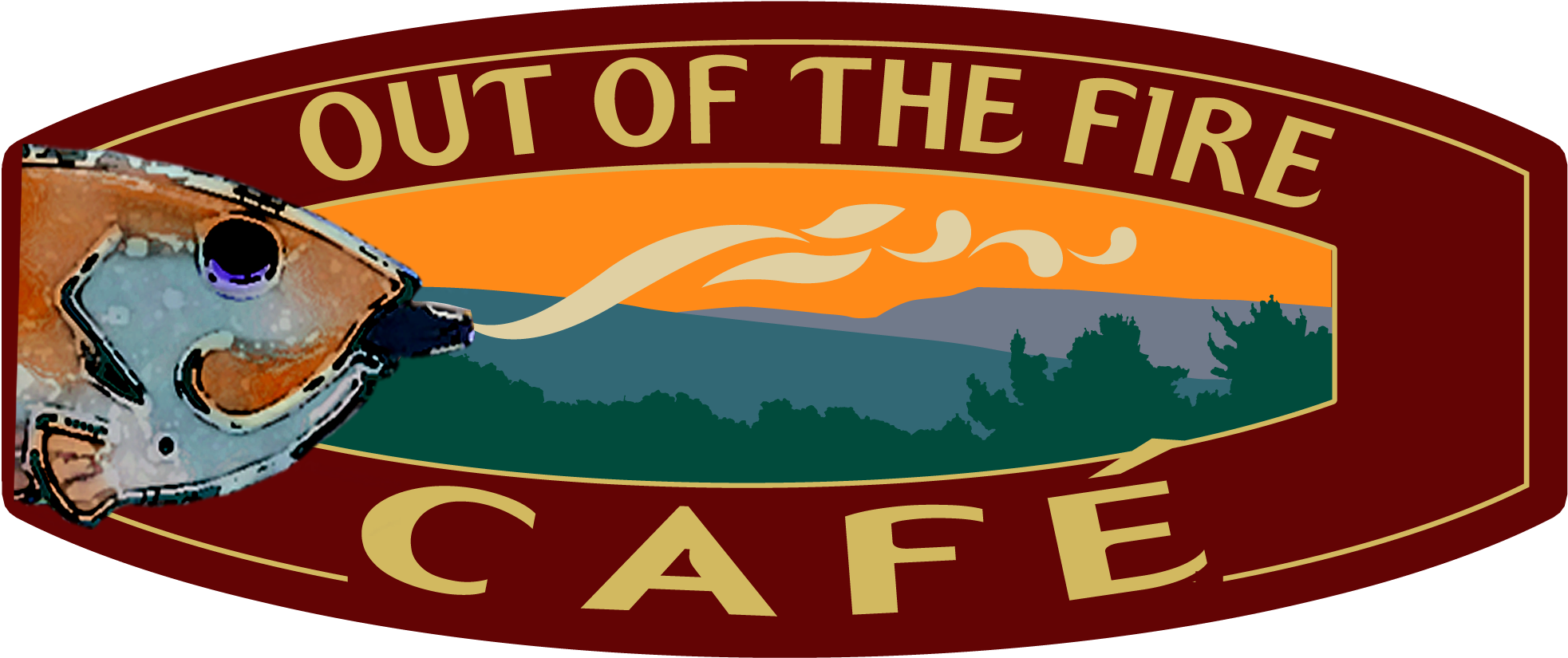 Out Of The Fire Cafe - New American Cuisine (2100x900), Png Download