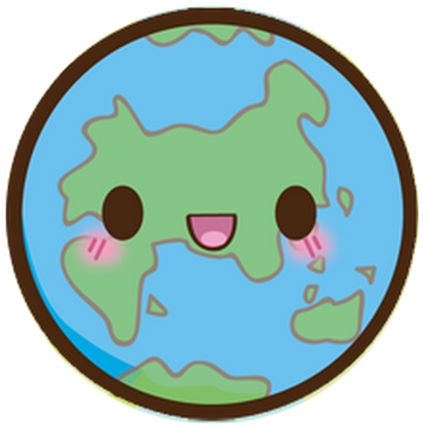 Mundo Vector Bola Del - Kawaii Earth Clipart (530x530), Png Download