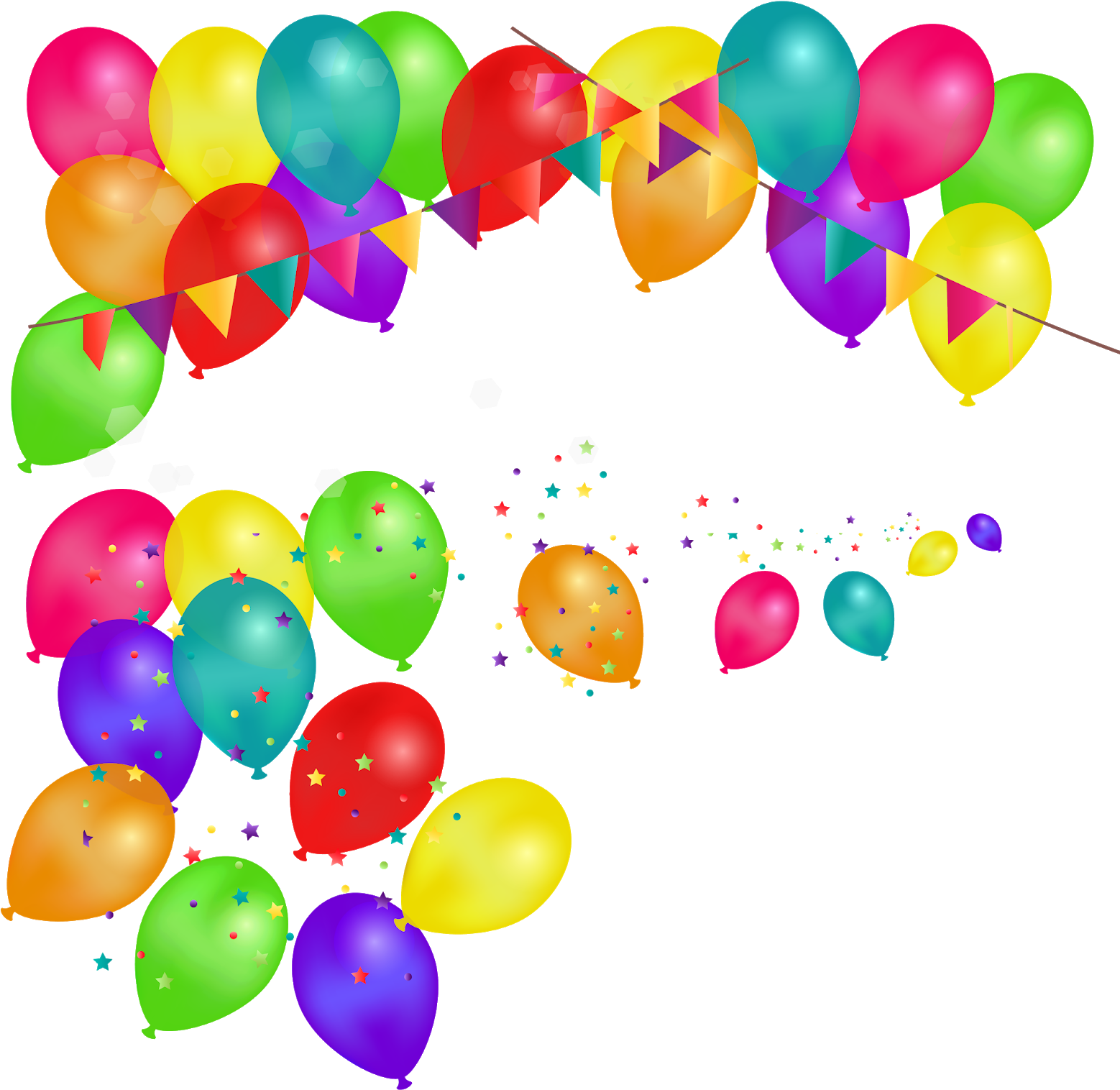Birthday Balloon Png Images - Portable Network Graphics (1600x1600), Png Download