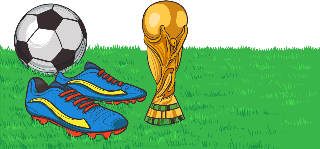 La Decoración De La Copa Del Mundo De Dibujos Animados - World Cup (1025x683), Png Download
